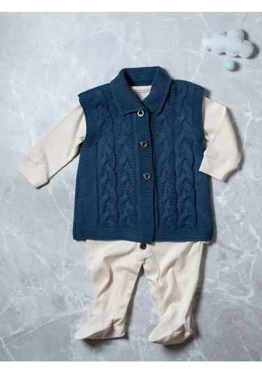 Lana&co Bebekler İçin Yelek Yelek 86229350 Mavi