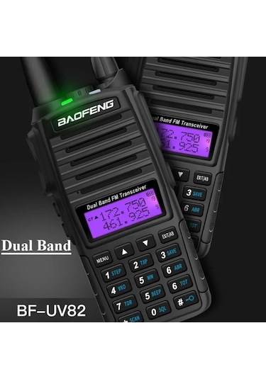 Baofeng Uv-82 El Telsizi 8w 2800mah Type-c Batarya Kulaklık