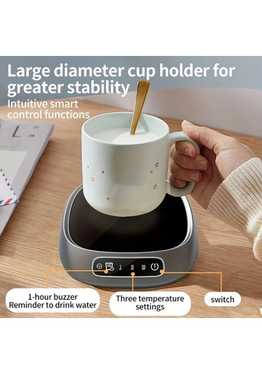 Willowhaven Pembe Mommed Akıllı Dokunmatik 3 Kademeli Usb Isıtıcılı Bardak Altlığı