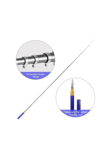 Shineyee Altın 1.8m Mini Balıkçılık Kamışı - Taşınabilir, 1.5kg Yüklü, Cam Fiber Ve Metal Malzeme İle Kamp Ve Sokak Balıkçılığı İçin
