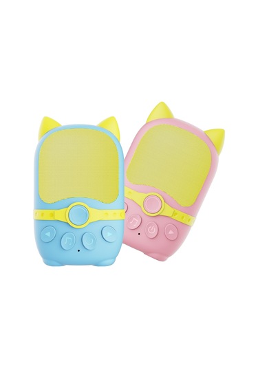 Jokmae 4 Yaş+ Çocuklar İçin Müzikli Çift Yönlü İletişim Cihazı Pembe+mavi - 500-1000m Mesafe, Bluetooth Hoparlör, 10 Saat Konuşma