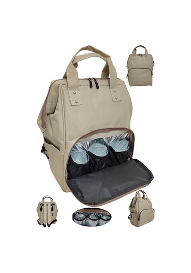Bebek Bakım Çantası Organizatör Anne Bebek Bakım Sırt Çantası Kahverengi
