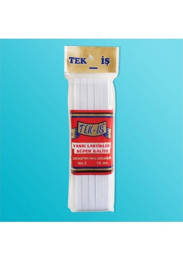 10 Mt Yassı Lastik Beyaz