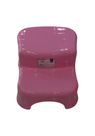Bahat Plastik 2 Basamaklı Çocuk Basamağı Kaymaz Pvc Tabanlı Tabure Pembe