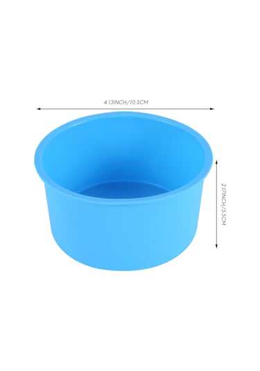 4 İnçlik Fırın Tepsisi Silikon Fırın Kalıbı Fırın Tepsisi Mavi, 6'lı Set Mavi