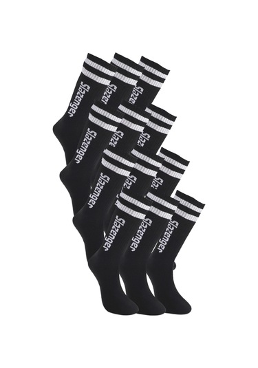 Slazenger Jınn 12 Li Set Erkek Siyah Çorap Siyah