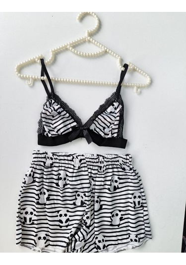 Şortlu Sexy Takım Pijama Takımı Çok Renkli