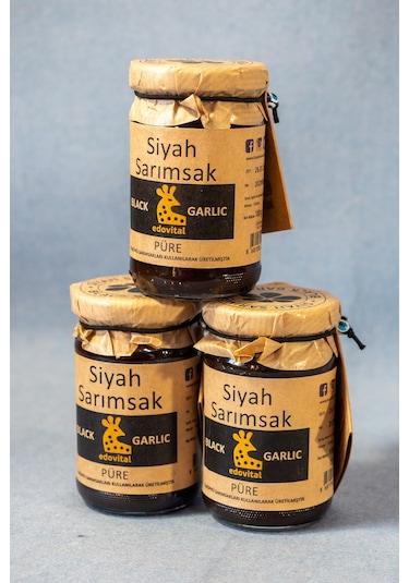 Edovital Siyah Sarımsak Püre 300 gr 100 gr X 3 Adet