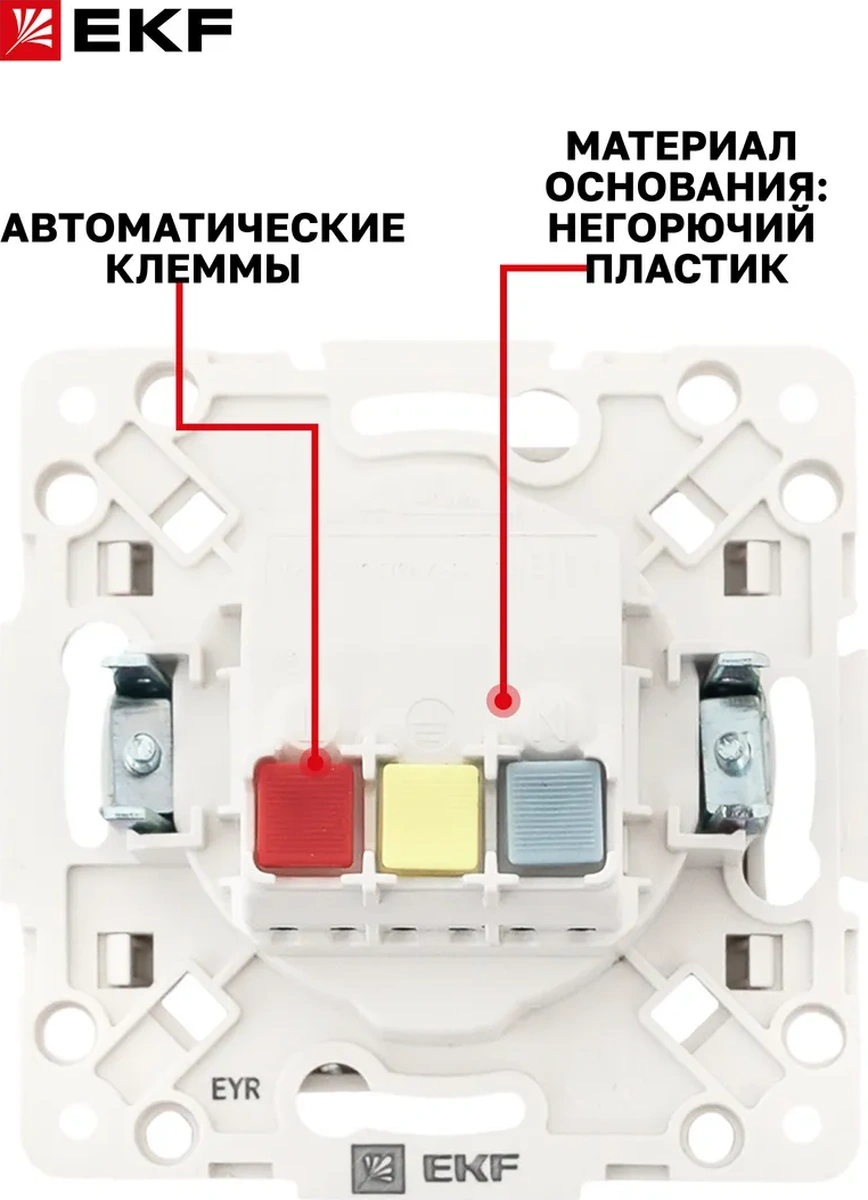 Ekf Topraklamalı Tekli İç Yuvası Priz 16a Stockholm 23727988 Stockholm