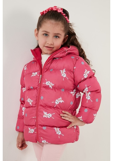 Lela Ekstra Dolgulu Içi Yumuşak Polarlı Kapüşonlu Şişme Kız Çocuk Mont 5763001 Fuşya