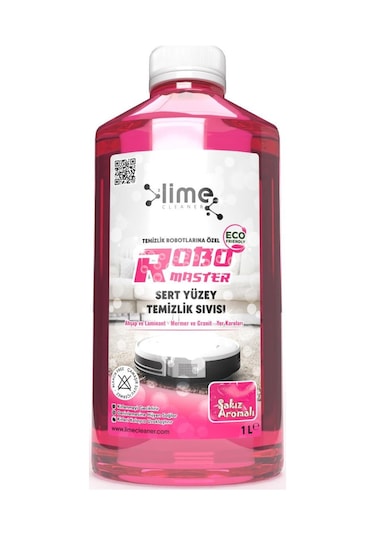 Lime Cleaner Robo Master Akıllı Robot Süpürge Yüzey Temizleyici Robot Deterjanı Sakız Aromalı 1 L