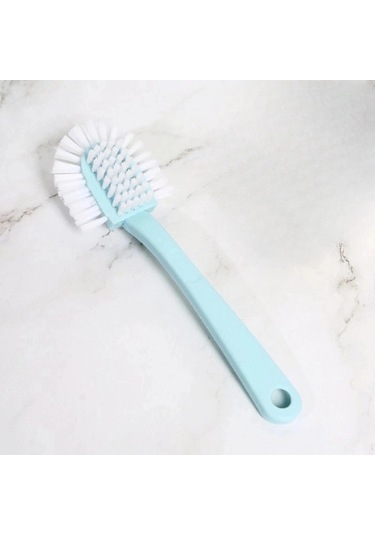 Suntek Ayakkabı Temizleme Fırçası, Uzun Saplı Temizleyici, Mavi
