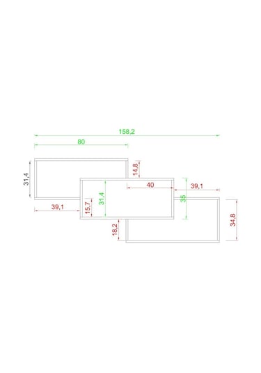 Rafkestir Hawai Duvar Rafı Akçaağaç ( Mat )