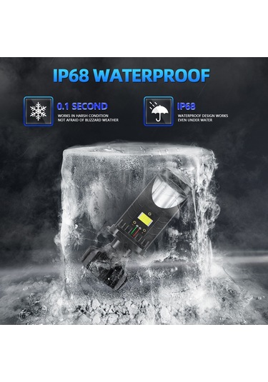 Maiyame 80w 6000k 20000lm Ip68 Su Geçirmez H4 Led Far Ampülü, Csp-led Çip, 50000 Saat Ömür, Siyah, Çift Paket