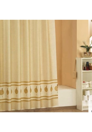 Evdy Duş Perdesi 5030 V3 Kuşak Bej Çift Kanat Çok Renkli