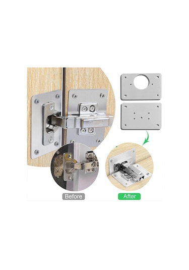 Menteşe Tamir Plakası Paslanmaz Çelik Mobilya Dolabı Montaj Aracı Kabine Lat İçin 2pc-b