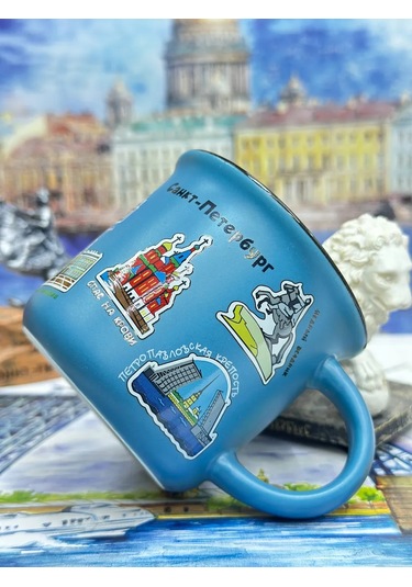 Bjorn Porselen Kupa, Saint Petersburg Hatırası 180 Ml 418368105 MAvi