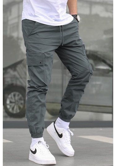 Madmext Erkek Gri Kargo Cep Pantolon 5647-gri Gri