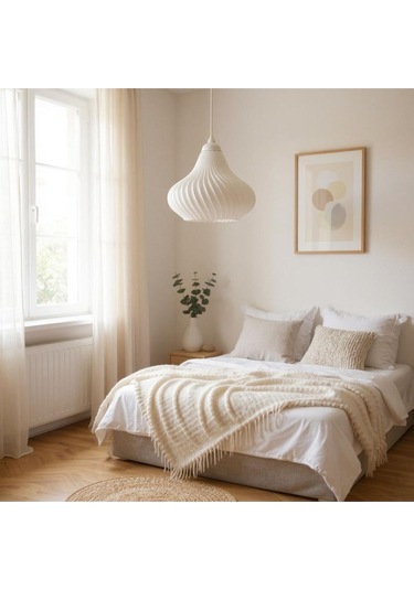 Noora Şık Ve Modern Sarkıt Avize Beyaz