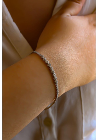 Yuvarlak Kesim Işık Seli Altın Bileklik Sarı Altın