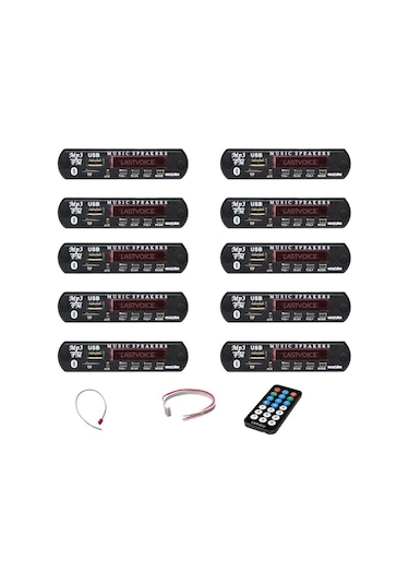 Lastvoice Usb-bt-10x Bluetooth Usb Sd Kart Ve Fm Radyo Özellikli Mp3 Decoder 10 Adet