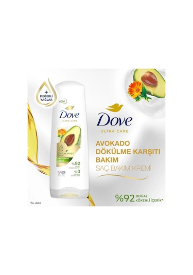 Dove Saç Bakım Kremi Dökülme Karşıtı Bakım Avokado Özü 2 x 350 ML