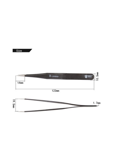 Best Bst-200esd 202 Paslanmaz Çelik Anti-statik Uçlu Cımbız