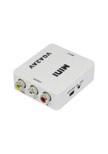 Gplus VGA2AV VGA RCA AV Dönüştürücü Çevirici Mini Switch