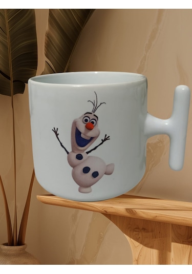 Kardanadam Çift Taraf Baskılı T Kupa Bardak Beyaz T