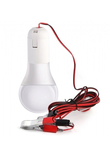 12volt Aküye Takılabilen 1.8 Metre Kablolu Seyyar Ampul 5 Watt 1