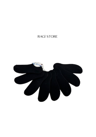 Ragi Store 8'li Sıfır Bilek Unisex Çorap Siyah