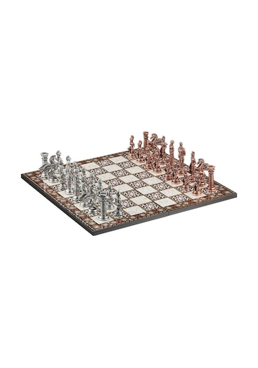 Büyük Boy Metal Pegasus Atları Satranç Takımı Antik Ve Katlanır S