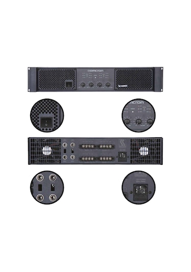 Startech Omcron Q-1200t 4x300w 4 Çıkışlı Hat Trafolu Power Anfi Güç Anfisi