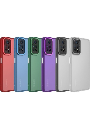 Xiaomi Redmi Note 11 Pro 5g Kılıf Kamera Korumalı Transparan Zore Post Kapak Mavi