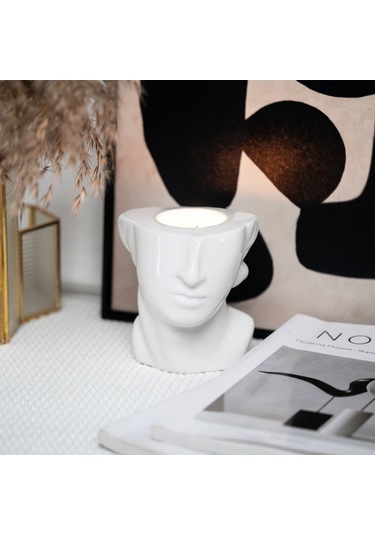 Karaca Home Daring Dekoratif Mumluk Beyaz 300.23.01.0361