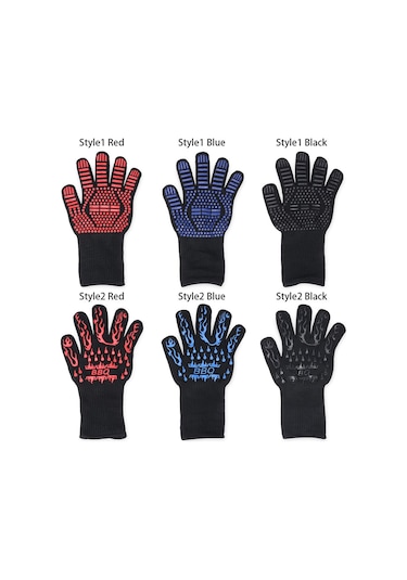 Barbekü Eldivenleri Izgara Eldivenleri Black Style2 Black Style2