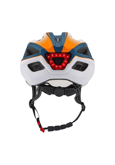 Siyah - Camgöbeği Dağ Bisikleti Kaskı Çıkarılabilir Manyetik Gözlüklü Ve Arka Işıklı Bisiklet Kaskları Mavi - Siyah