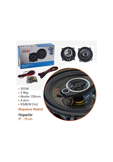 Carub 13 CM 5 İnç Kapaksız Hoparlör