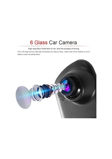 Xuweiwei Gyıoeupt Style 2 4 5 Inç Büyük Ekran 1080p Hd Gece Görüşlü Araç Kamerası 32gb Hafıza Kartı Seçenekli