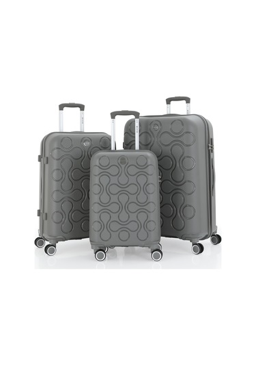 Mçs Üçlü Polipropilen Valiz Seti V376 S23sy1000029-set 00006 Gri