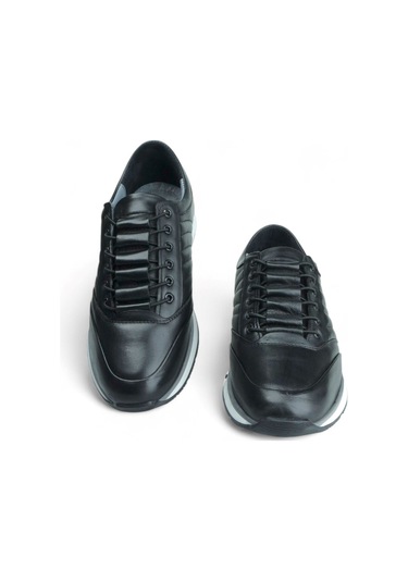 5095 İç Dış Hakiki Deri Ortopedik Ultra Rahat Şık Erkek Ayakkabı Siyah