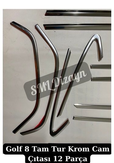 Volkswagen Golf 8 Krom Cam Çıtası Golf 8 Yan Cam Çerçevesi
