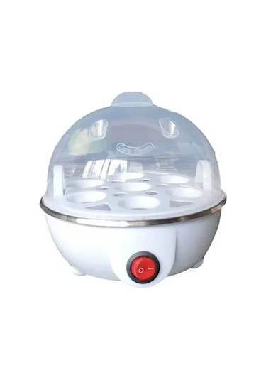 Elektrikli Yumurta Pişirici Çok Fonksiyonlu Otomatik Kapanma Yumurta Vapur Ev White