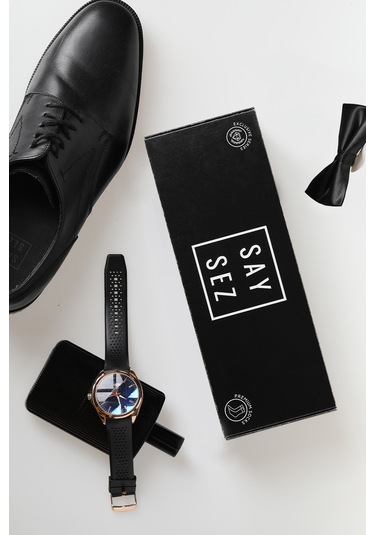 Saysez Bambu Erkek Soket Uzun Siyah Çorap Dikişsiz Premium Kutulu 6'lı Siyah