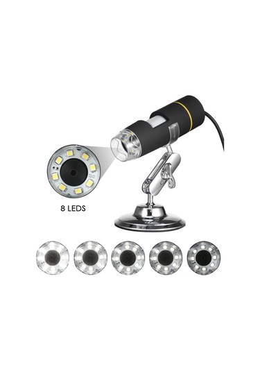 Tenfowee Usb Dijital Mikroskop 1000x Zoom - Yüksek Çözünürlüklü Elektronik Mikroskop Metal Ayaklı - Endüstriyel Ve Cilt İncelemesi İçin Çok Renkli