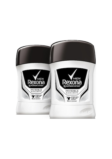 Rexona Men Invisible Black+White Erkek Stick Deodorant 50 ML x 2