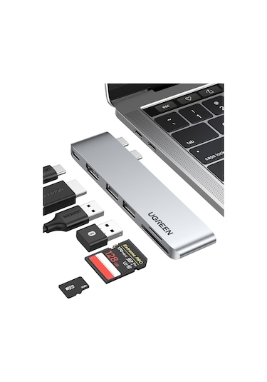 Ugreen 6'sı 1 Arada 2 Usb 3.0 100w 6k Pd Port Çoklayıcı Hub, 80856