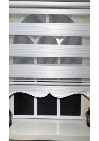 Beyaz Pliseli Zebra Stor Perde Alüminyum Kasalı Al-480