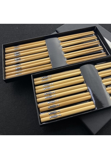 10 Pairs Yeniden Kullanılabilir Çin Klasik Ahşap Çubuklarını Geleneksel Vintage El Yapımı Doğal Çiçek Bambu Çubuklarını Suşi Araçları 2set A Diğer