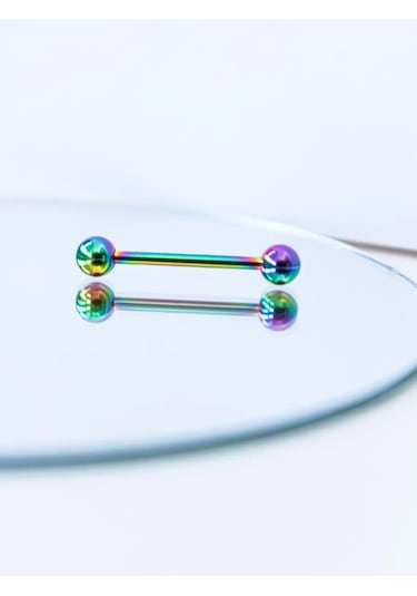 Pıercıng Bar Dil İçin Piercing Çubuğu 2 Adet. 34609450 Beyaz